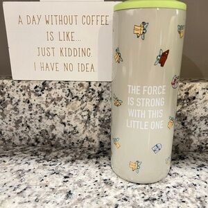 Disney Cream and Green Water Bottle